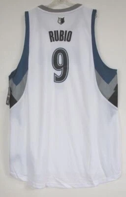ADIDAS MINNESOTA TIMBERWOLVES RICKY RUBIO SWINGMAN WHITE HM JERSEY 4XL - Image 1 of 4