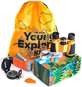 HQ 4KIDS BY: WE 4U - Outdoor Adventure Kit for Kids: Set Binoculars, Compass, Ma