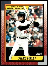 1990 Topps Major League Debut 1989 37 Steve Finley Orioles  Baseball Card