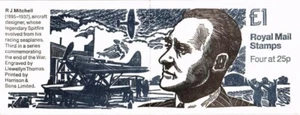 GB 1995 Yvert C 1710A-2 1£ booklet 4 x 25p R J Mitchell - Picture 1 of 2