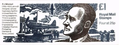 GB 1995 Yvert C 1710A-2 1£ booklet 4 x 25p R J Mitchell - Image 1 of 2