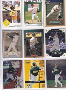 Lote de 9 tarjetas de béisbol Eric Chávez Oakland Athletics - Imagen 1 de 2