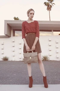 Everly Betty Stripe Blouse - Picture 1 of 10