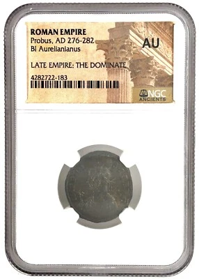  Imperio Romano Probo, AD 276-282 BI Aureliano Imperio Tardío: El Domin. NGC AU Foto 1 de 4