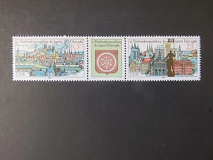 RDA 1988 Mi-Nr. DD WZd748 DD 3173 + DD 3175 exposición Erfurt nuevo - Imagen 1 de 2