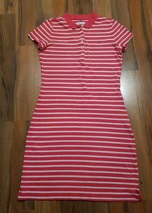 Original TOMMY HILFIGER Poloshirtkleid Gr.S Pink Weiss Gestreift - Bild 1 von 7