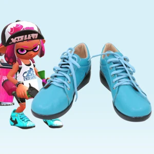 Splatoon 2 Protagonist Inkling Girl Cosplay Blue Lace-up Shoes C006 - Picture 1 of 5