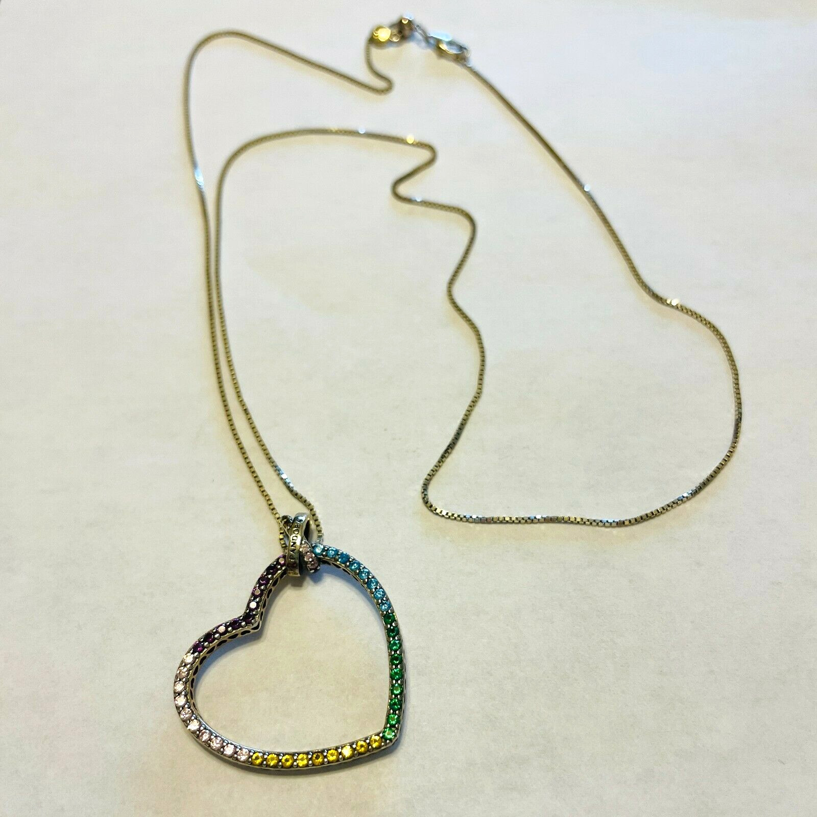 New Pandora Multicolor Rainbow Heart 