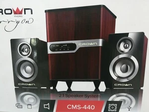 CMBS-440 Sistema 2.1 16 W + sub 15 w con FM/USB/Bluetooth e telecomando CROWN - Foto 1 di 4