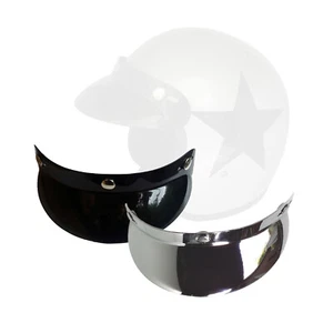 Bandit Helmets Sun Peak sunshade to button on jet helmet motocross black chromed - Picture 1 of 4