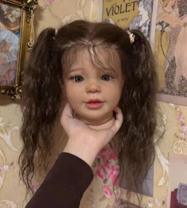 Muñeca niña recién nacida renacida realista pintada por artista de 28" con kits de pelo enraizado juguetes - Imagen 1 de 6