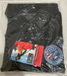 5.11 Tactical Series Professional Polo JRIC Logo 100% Cotton Black Men's XL NEW - Picture 1 of 4