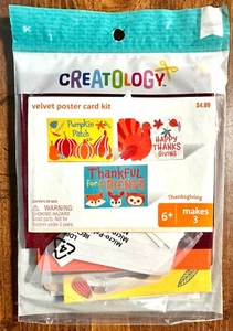 Kit de tarjetas póster de terciopelo de otoño manualidades para niños nuevo en paquete - Imagen 1 de 1