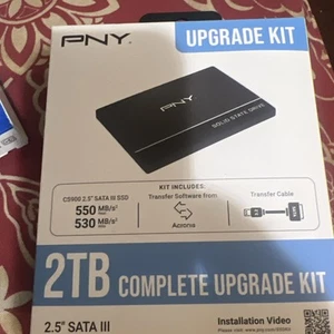 PNY CS900 2TB SATA III SSD Komplett Upgrade Kit SSD7CS900-2TBKIT-RB - Bild 1 von 6