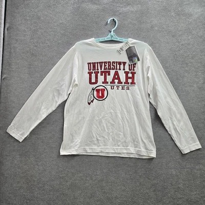 VINTAGE University Of Utah Utes Women Shirt L White Jansport Long Sleeve NWT - Image 1 of 4