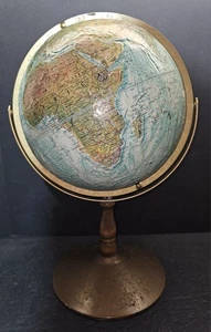Vintage 1980er Replogle 12" Durchmesser Globus "World Ocean Serie" Metall/Holz Ständer - Bild 1 von 11
