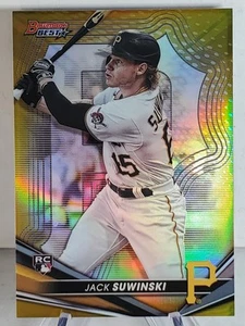 2022 Bowman's Best Gold Lava Refractor #d /50 Jack Suwinski RC Pirates  - Picture 1 of 3