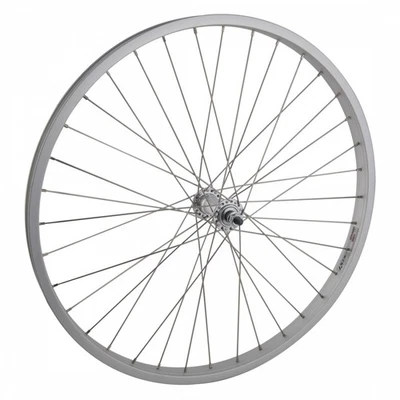 24" Alloy Wheel with WEI AS7X Rim, 36H Spokes, Silver Brake Compatibility - Image 1 of 3