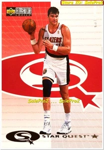 UD COLLECTOR'S CHOICE 1997 ARVYDAS SABONIS NBA TRAIL BLAZERS STARQUEST #SQ127 - Imagen 1 de 2