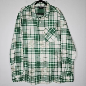 NWOT Spyder Men's Green/White Plaid Button Down Shirt Size Large - Picture 1 of 8