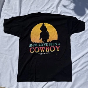 Vintage Toby Keith Should've been a cowboy Single stitch band tee men’s XL RARE - Picture 1 of 13