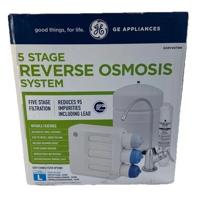 GE Under Sink 5-Stage Reverse Osmosis Water Filtration System GXRV40TBN - Image 1 of 4