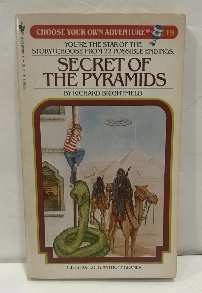 Vintage Choose Your Own Adventure # 19 The Secret Of The Pyramids 1983 Bantam - Image 1 of 4