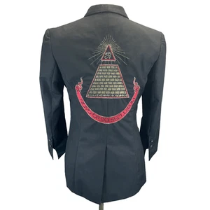 Lip Service Desperately Seeking 80s Style Blazer Jacke Damen Med Pyramid Eye - Bild 1 von 12