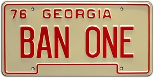 Smokey and The Bandit | BAN ONE | Metal Stamped License Plate Tan - Picture 1 of 6