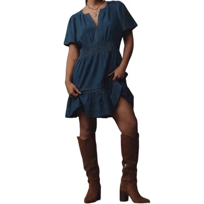 Mini Vestido Anthropologie The Somerset: Edición Denim Talla M Foto 1 de 4