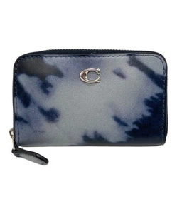 Cartera COACH gris marino para mujer usada de Japón 5F28 - Imagen 1 de 5