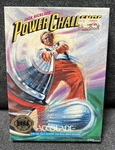 Jack Nicklaus' Power Challenge Golf (Sega Genesis, 1993) Complete, Manual, Cards - Picture 1 of 8