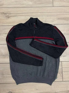 Men's Ivanhoe Of Sweden Svante Half Zip Merino Wool Sweater Jumper sz M - Picture 1 of 10