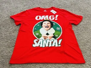 Buddy the Elf OMG Santa Red T Shirt Mens XL NWT - Picture 1 of 6