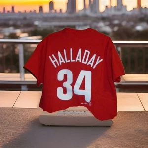 PHILADELPHIA PHILLIES ROY HALLADAY JERSEY TSHIRT YOUTH SIZED - Picture 1 of 4