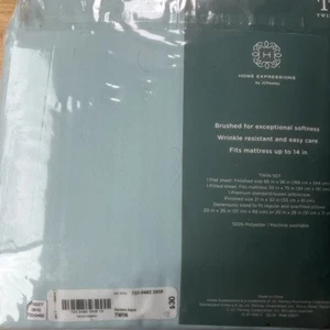 Twin Sheet Set JC Penny Home Expressions Microfiber  Soft & Brushed  - Picture 1 of 3