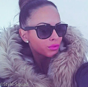 Large Classic Square Glossy WaYfe Designer Fashion Diva Sunglasses 866 - Picture 1 of 9