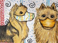 Australian Terrier Dog Art Print 8x10 Signed by Artist Ksams Quarantine