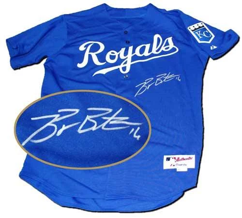 Authentic Kansas City Royals Autographed Blue Jersey Signed by Billy Butler - Image 1 of 1