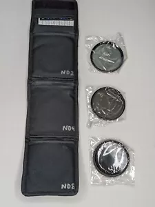 58mm Set of 3 Filters w/ Case Vivitar Series 1 ND2, ND4, ND8 Neutral Density - Picture 1 of 2