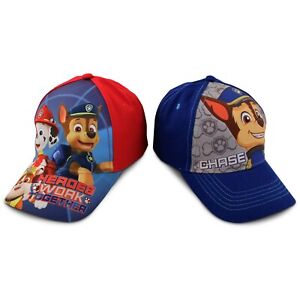 Nickelodeon 2 pack Baseball Hat for Boys Ages 2-7, Paw Patrol Kids Baseball Cap