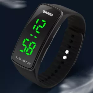 Fashion LED Digital Watch Womens Unisex Waterproof Rubber Strap Sports Watches - Picture 1 of 20