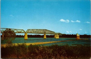 Postcard St. Louis Missouri Chain Of Rocks Bridge Mississippi River Vintage - Picture 1 of 2