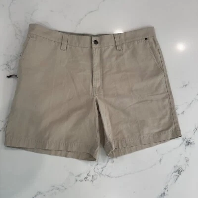 Columbia Hiking Shorts Mens 40 Outdoor Trail Walking Khaki Beige Cotton Blend - Image 1 of 4