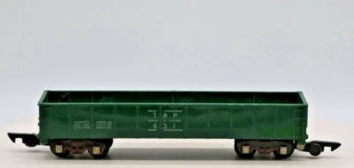 Texas & Pacific T & P Gondola Car #631 American Flyer Green 1:64 Scale S Gauge - Image 1 of 4