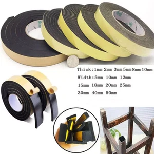 Neoprene Self Adhesive Backed Foam Sponge Strip Sticky Seal Tape Weatherstrip - Picture 1 of 61