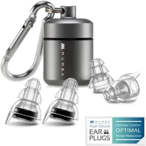 Mumba Reusable Music Ear Plugs, 24dB Advanced Filter Tech Ear Protection 2 Pack - Picture 1 of 7