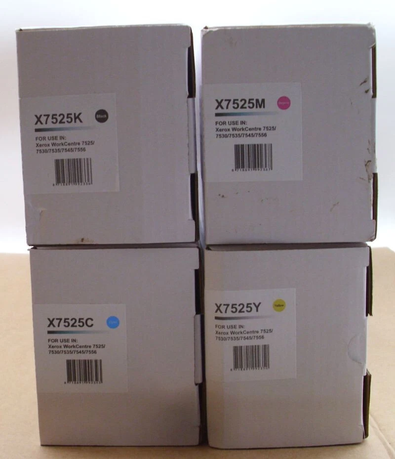 4xToner X7525 mcybk  kompatibel für Xerox  WorkCentre 7525 7530 7535 7545 7556 - Bild 1 von 1