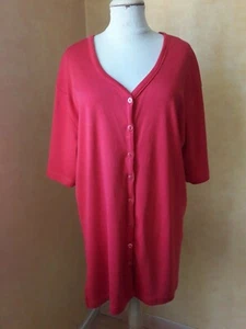 T-shirt rouge boutonné coton Collection Chalice T40/42 Red t-shirt size M/L - Imagen 1 de 6