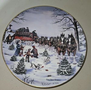 "The Seasons Best" Budweiser Clydesdale Plate by Susan Renae Sampson #3824 - Picture 1 of 4